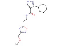 3-cyclohexyl-N-{2-[3-(methoxymethyl)-1,2,4-oxadiazol-5-yl]ethyl}-1H-pyrazole-4-carboxamide