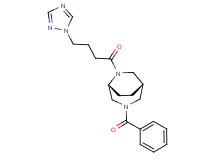 (1S*,5R*)-3-benzoyl-6-[4-(1H-1,2,4-triazol-1-yl)butanoyl]-3,6-diazabicyclo[3.2.2]nonane
