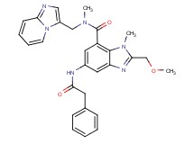 N-(imidazo[1,2-a]pyridin-3-ylmethyl)-2-(methoxymethyl)-N,1-dimethyl-5-[(phenylacetyl)amino]-1H-benzimidazole-7-carboxamide