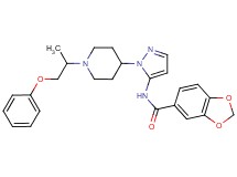 N-{1-[1-(1-methyl-2-phenoxyethyl)-4-piperidinyl]-1H-pyrazol-5-yl}-1,3-benzodioxole-5-carboxamide