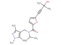5-(3-hydroxy-3-methylbut-1-yn-1-yl)-N-isopropyl-N-[(1,3,5-trimethyl-1H-pyrazol-4-yl)methyl]-2-furamide