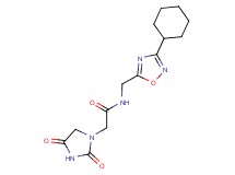 N-[(3-cyclohexyl-1,2,4-oxadiazol-5-yl)methyl]-2-(2,4-dioxoimidazolidin-1-yl)acetamide