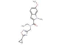 N-[(5-cyclopropyl-1,2,4-oxadiazol-3-yl)methyl]-N-ethyl-6-methoxy-1-methyl-1H-indole-2-carboxamide
