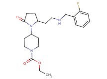 ethyl 4-(2-{2-[(2-fluorobenzyl)amino]ethyl}-5-oxo-1-pyrrolidinyl)-1-piperidinecarboxylate