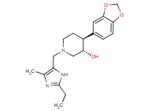 (3S*,4S*)-4-(1,3-benzodioxol-5-yl)-1-[(2-ethyl-4-methyl-1H-imidazol-5-yl)methyl]piperidin-3-ol