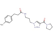 3-(4-methylphenyl)-N-{3-[4-(1-pyrrolidinylcarbonyl)-1H-1,2,3-triazol-1-yl]propyl}propanamide