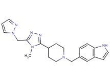 5-({4-[4-methyl-5-(1H-pyrazol-1-ylmethyl)-4H-1,2,4-triazol-3-yl]piperidin-1-yl}methyl)-1H-indole