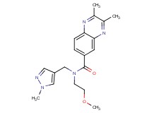 N-(2-methoxyethyl)-2,3-dimethyl-N-[(1-methyl-1H-pyrazol-4-yl)methyl]quinoxaline-6-carboxamide