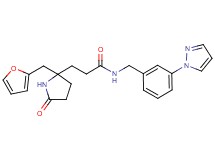 3-[2-(2-furylmethyl)-5-oxo-2-pyrrolidinyl]-N-[3-(1H-pyrazol-1-yl)benzyl]propanamide