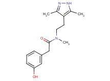 N-[2-(3,5-dimethyl-1H-pyrazol-4-yl)ethyl]-2-(3-hydroxyphenyl)-N-methylacetamide
