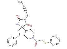 3-(2-butyn-1-yl)-5-(2-phenylethyl)-5-{1-[(phenylthio)acetyl]-4-piperidinyl}-2,4-imidazolidinedione