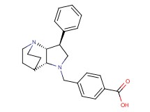 4-{[(2R*,3S*,6R*)-3-phenyl-1,5-diazatricyclo[5.2.2.0~2,6~]undec-5-yl]methyl}benzoic acid