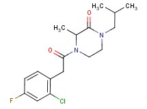 4-[(2-chloro-4-fluorophenyl)acetyl]-1-isobutyl-3-methyl-2-piperazinone