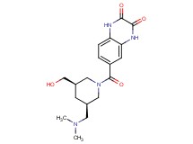 6-{[(3R*,5R*)-3-[(dimethylamino)methyl]-5-(hydroxymethyl)piperidin-1-yl]carbonyl}-1,4-dihydroquinoxaline-2,3-dione