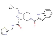 1-(cyclopropylmethyl)-5-(1H-indol-2-ylcarbonyl)-N-(1,3-thiazol-2-ylmethyl)-4,5,6,7-tetrahydro-1H-pyrazolo[4,3-c]pyridine-3-carboxamide