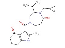 3-{[4-(cyclopropylmethyl)-3-isopropyl-5-oxo-1,4-diazepan-1-yl]carbonyl}-2-methyl-1,5,6,7-tetrahydro-4H-indol-4-one