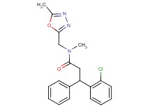 3-(2-chlorophenyl)-N-methyl-N-[(5-methyl-1,3,4-oxadiazol-2-yl)methyl]-3-phenylpropanamide