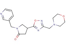 4-[3-(4-morpholinylmethyl)-1,2,4-oxadiazol-5-yl]-1-(3-pyridinylmethyl)-2-pyrrolidinone