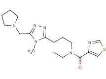 4-[4-methyl-5-(pyrrolidin-1-ylmethyl)-4H-1,2,4-triazol-3-yl]-1-(1,3-thiazol-4-ylcarbonyl)piperidine