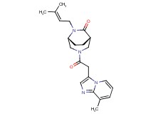 (1S*,5R*)-6-(3-methylbut-2-en-1-yl)-3-[(8-methylimidazo[1,2-a]pyridin-3-yl)acetyl]-3,6-diazabicyclo[3.2.2]nonan-7-one