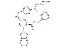 methyl 4-{[((3S,5S)-1-(2,3-dihydro-1H-inden-2-yl)-5-{[(3-pyridinylmethyl)amino]carbonyl}-3-pyrrolidinyl)amino]methyl}benzoate