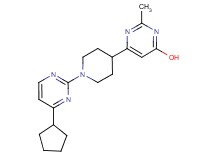 6-[1-(4-cyclopentyl-2-pyrimidinyl)-4-piperidinyl]-2-methyl-4-pyrimidinol