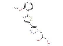 3-{4-[2-(2-methoxyphenyl)-1,3-thiazol-5-yl]-1H-1,2,3-triazol-1-yl}propane-1,2-diol