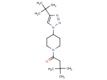 4-(4-tert-butyl-1H-1,2,3-triazol-1-yl)-1-(3,3-dimethylbutanoyl)piperidine