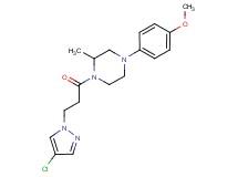 1-[3-(4-chloro-1H-pyrazol-1-yl)propanoyl]-4-(4-methoxyphenyl)-2-methylpiperazine
