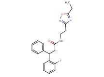 N-[2-(5-ethyl-1,2,4-oxadiazol-3-yl)ethyl]-3-(2-fluorophenyl)-3-phenylpropanamide