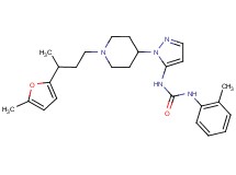 N-(1-{1-[3-(5-methyl-2-furyl)butyl]-4-piperidinyl}-1H-pyrazol-5-yl)-N'-(2-methylphenyl)urea