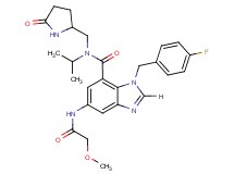 1-(4-fluorobenzyl)-N-isopropyl-5-[(methoxyacetyl)amino]-N-[(5-oxo-2-pyrrolidinyl)methyl]-1H-benzimidazole-7-carboxamide