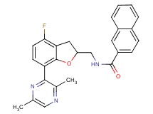 N-{[7-(3,6-dimethyl-2-pyrazinyl)-4-fluoro-2,3-dihydro-1-benzofuran-2-yl]methyl}-2-naphthamide