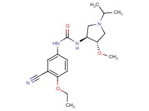 N-(3-cyano-4-ethoxyphenyl)-N'-[(3S*,4S*)-1-isopropyl-4-methoxypyrrolidin-3-yl]urea