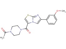 3-[(4-acetyl-1-piperazinyl)carbonyl]-6-(3-methoxyphenyl)imidazo[2,1-b][1,3]thiazole