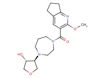 (3R*,4S*)-4-{4-[(2-methoxy-6,7-dihydro-5H-cyclopenta[b]pyridin-3-yl)carbonyl]-1,4-diazepan-1-yl}tetrahydro-3-furanol