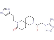 8-[(5-amino-1H-tetrazol-1-yl)acetyl]-2-[2-(1H-imidazol-4-yl)ethyl]-2,8-diazaspiro[5.5]undecan-3-one