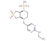 N-ethyl-5-{[(4aS*,7aR*)-4-(methylsulfonyl)-6,6-dioxidohexahydrothieno[3,4-b]pyrazin-1(2H)-yl]methyl}-2-pyrimidinamine