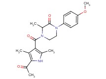 4-[(5-acetyl-2,4-dimethyl-1H-pyrrol-3-yl)carbonyl]-1-(4-methoxyphenyl)-3-methyl-2-piperazinone