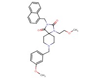 8-(3-methoxybenzyl)-1-(2-methoxyethyl)-3-(1-naphthylmethyl)-1,3,8-triazaspiro[4.5]decane-2,4-dione
