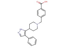 4-{[4-(4-phenyl-1H-pyrazol-5-yl)piperidin-1-yl]methyl}benzoic acid