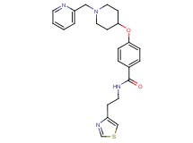 4-{[1-(2-pyridinylmethyl)-4-piperidinyl]oxy}-N-[2-(1,3-thiazol-4-yl)ethyl]benzamide