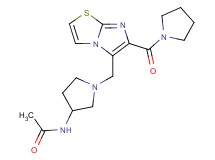 N-(1-{[6-(pyrrolidin-1-ylcarbonyl)imidazo[2,1-b][1,3]thiazol-5-yl]methyl}pyrrolidin-3-yl)acetamide