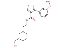 N-{2-[3-(hydroxymethyl)piperidin-1-yl]ethyl}-3-(3-methoxyphenyl)-1H-pyrazole-4-carboxamide