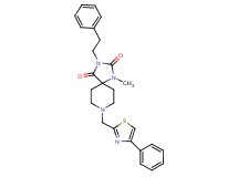 1-methyl-3-(2-phenylethyl)-8-[(4-phenyl-1,3-thiazol-2-yl)methyl]-1,3,8-triazaspiro[4.5]decane-2,4-dione