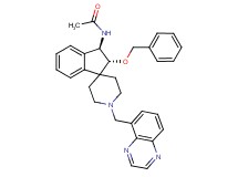 N-[(2R*,3R*)-2-(benzyloxy)-1'-(5-quinoxalinylmethyl)-2,3-dihydrospiro[indene-1,4'-piperidin]-3-yl]acetamide