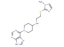 N-{2-[(1-methyl-1H-imidazol-2-yl)thio]ethyl}-1-(9H-purin-6-yl)piperidin-4-amine