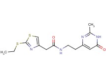 2-[2-(ethylthio)-1,3-thiazol-4-yl]-N-[2-(2-methyl-6-oxo-1,6-dihydropyrimidin-4-yl)ethyl]acetamide
