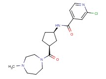 2-chloro-N-{(1R*,3S*)-3-[(4-methyl-1,4-diazepan-1-yl)carbonyl]cyclopentyl}isonicotinamide