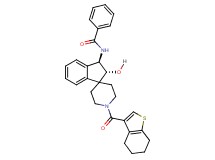N-[(2R*,3R*)-2-hydroxy-1'-(4,5,6,7-tetrahydro-1-benzothien-3-ylcarbonyl)-2,3-dihydrospiro[indene-1,4'-piperidin]-3-yl]benzamide